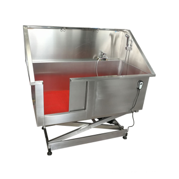 Pet equipment stainless steel electric lift dog grooming bathtub for sale